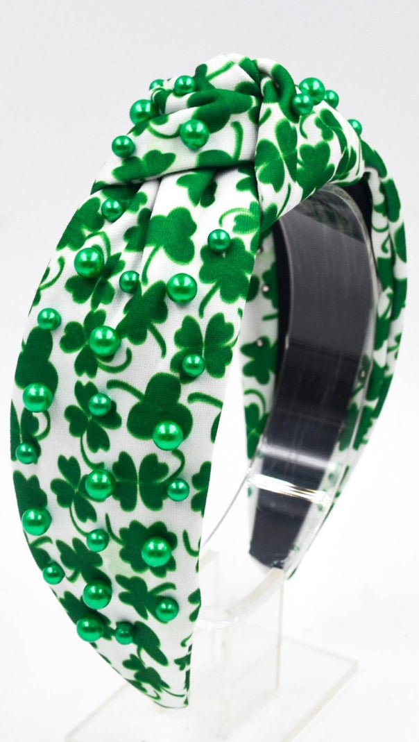 AIIZIE GREEN PEARL CLOVER HEADBAND - product image