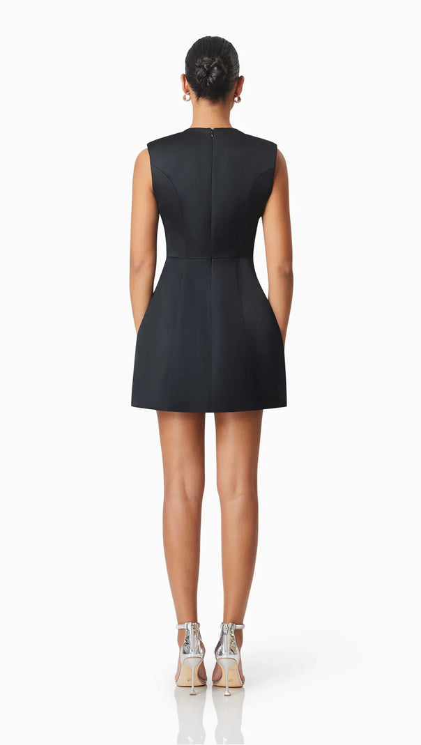 AIIZIE MAIARA DIAMANTE MINI DRESS IN BLACK - product image