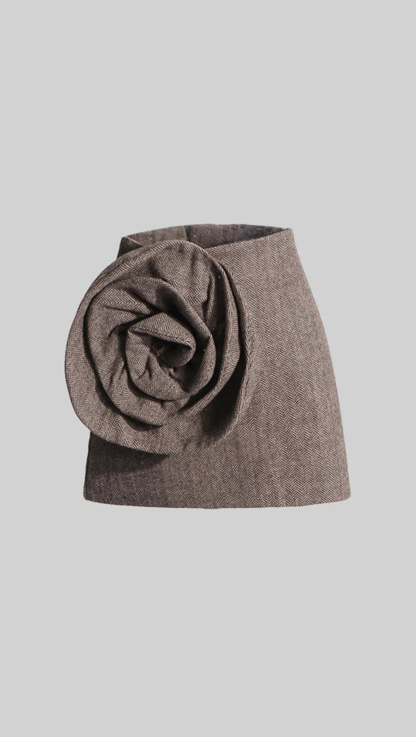 ZWEITEILIGES BLUMENSET MIT FISCHGRÄTENMUSTER