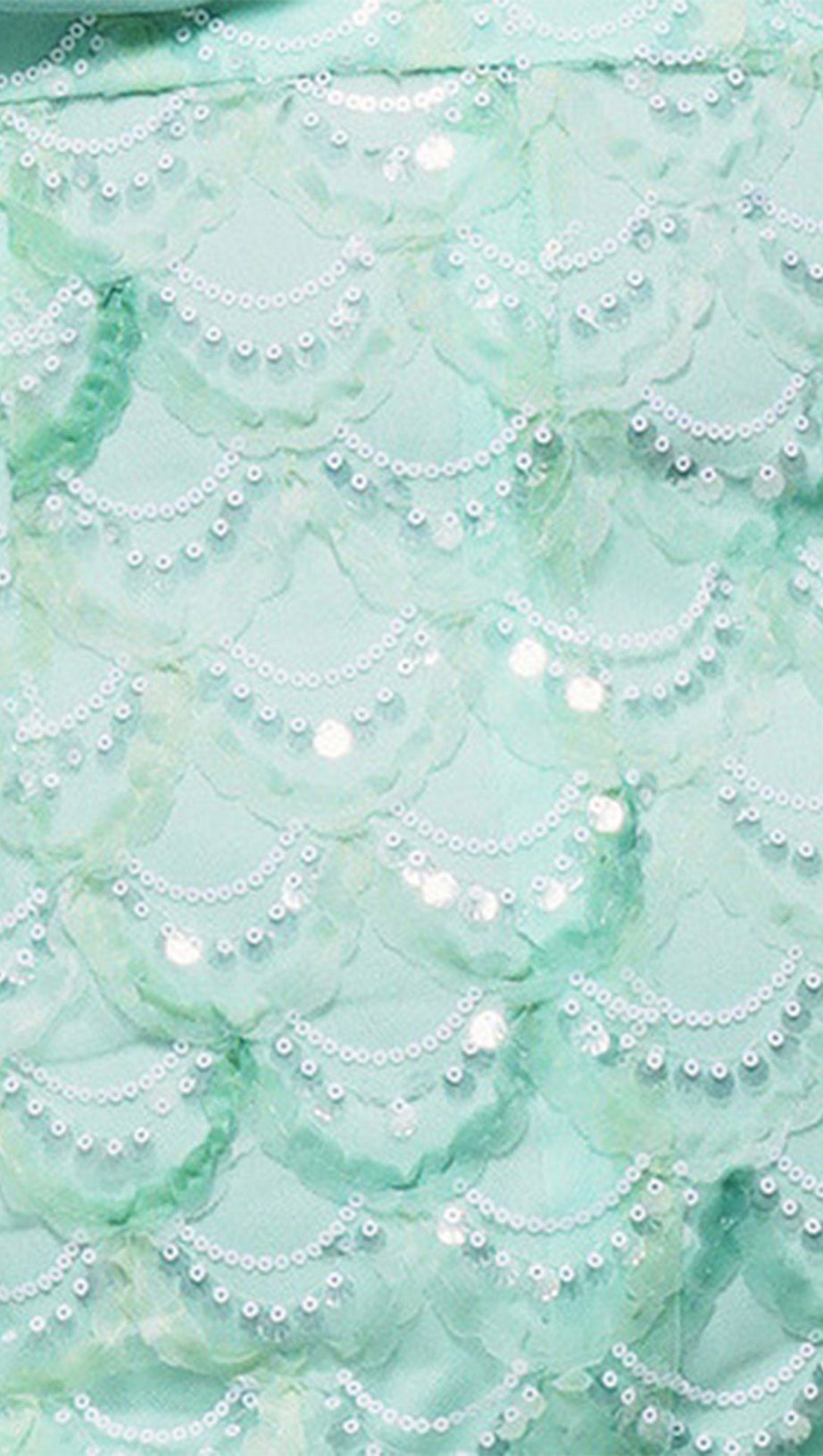 ABITO LUNGO CON PAILLETTES IN RETE EMME