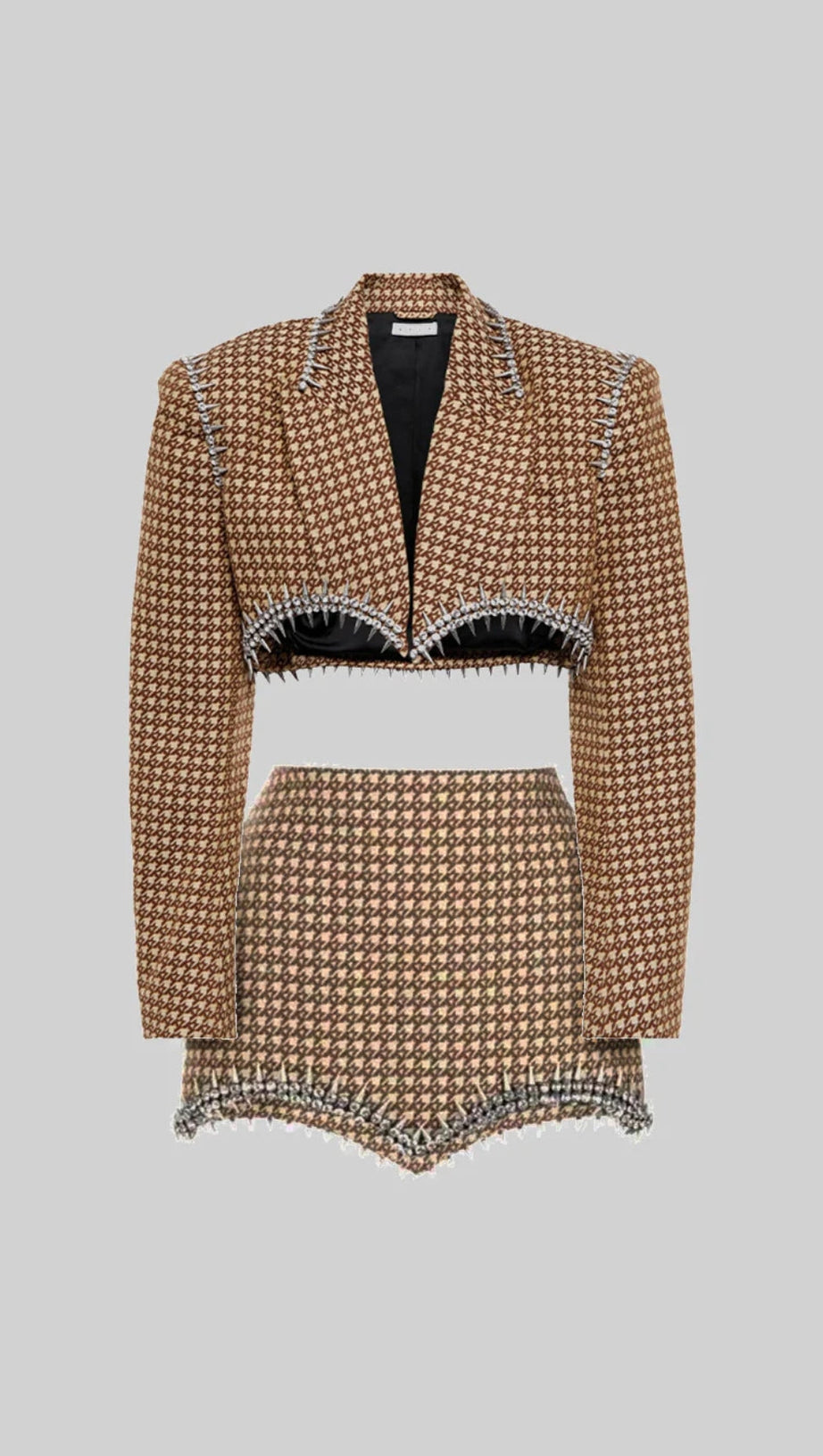 SILVER SPIKES ELEGANT TWO PIECE SET