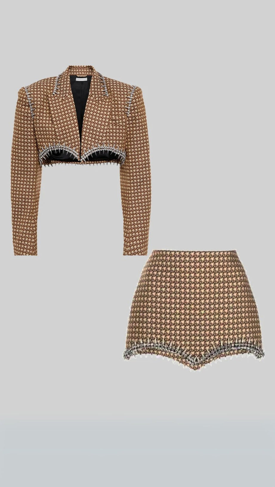 SILVER SPIKES ELEGANT TWO PIECE SET