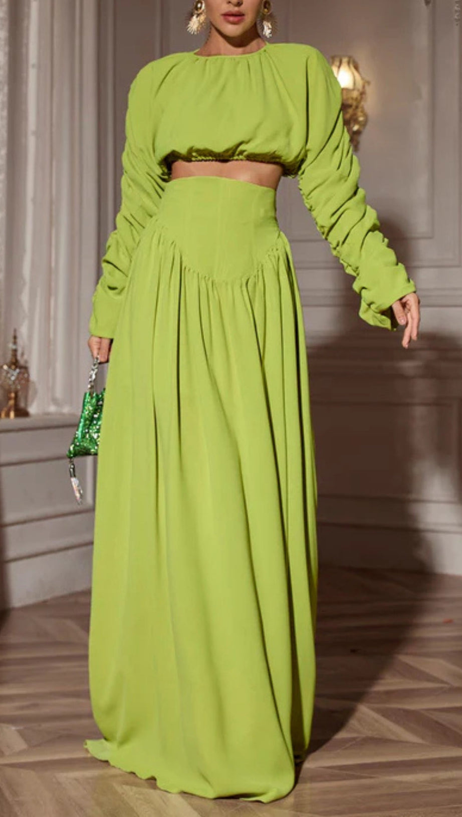 MOKGADI LANGÄRMELIGES RÜSCHE-ROCK-SET