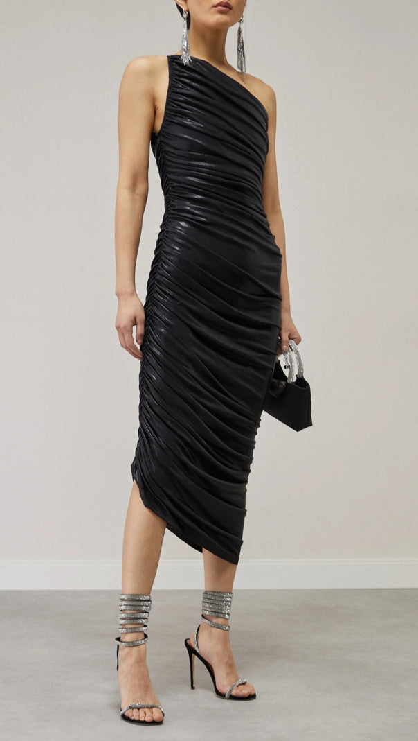 AIIZIE OFF-SHOULDER PLEATED DRESS - product image