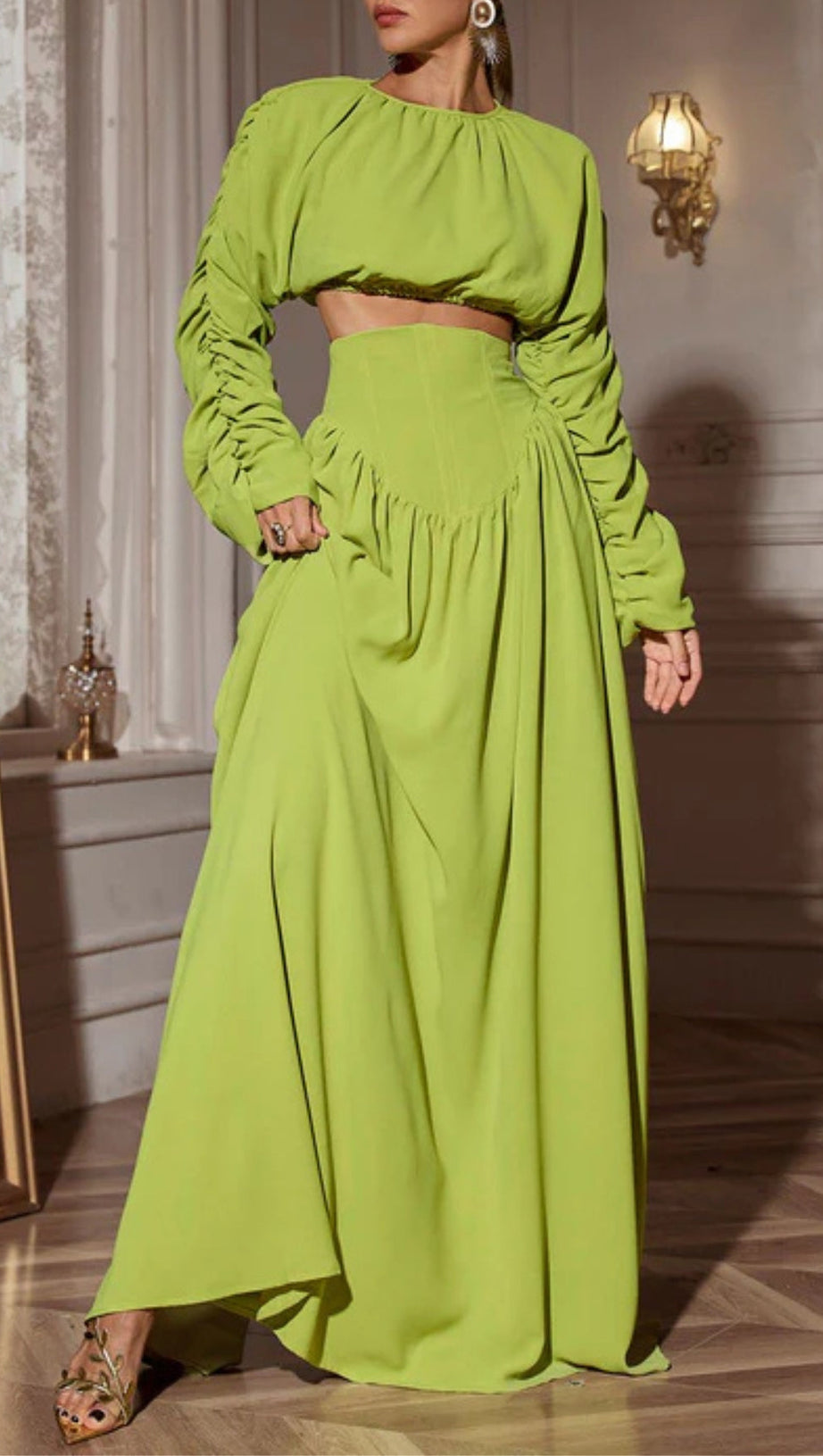 MOKGADI LANGÄRMELIGES RÜSCHE-ROCK-SET