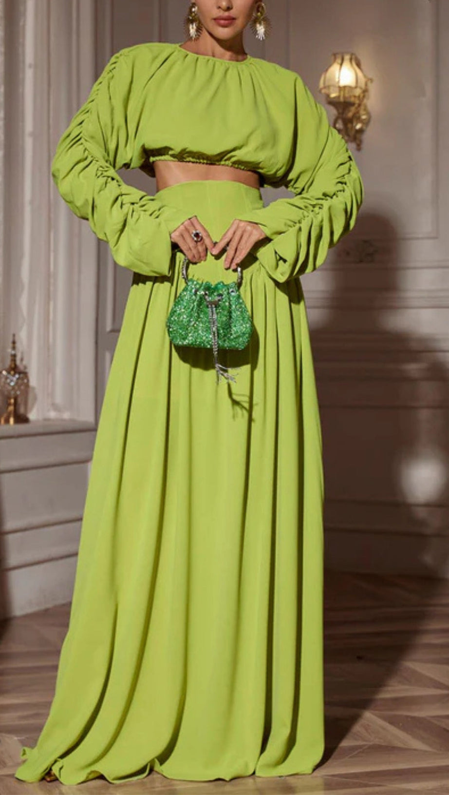 MOKGADI LANGÄRMELIGES RÜSCHE-ROCK-SET