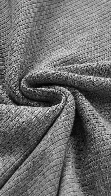 BLACK DOTTY MESH RUFFLE SLEEVE RIBBED KNIT TOP