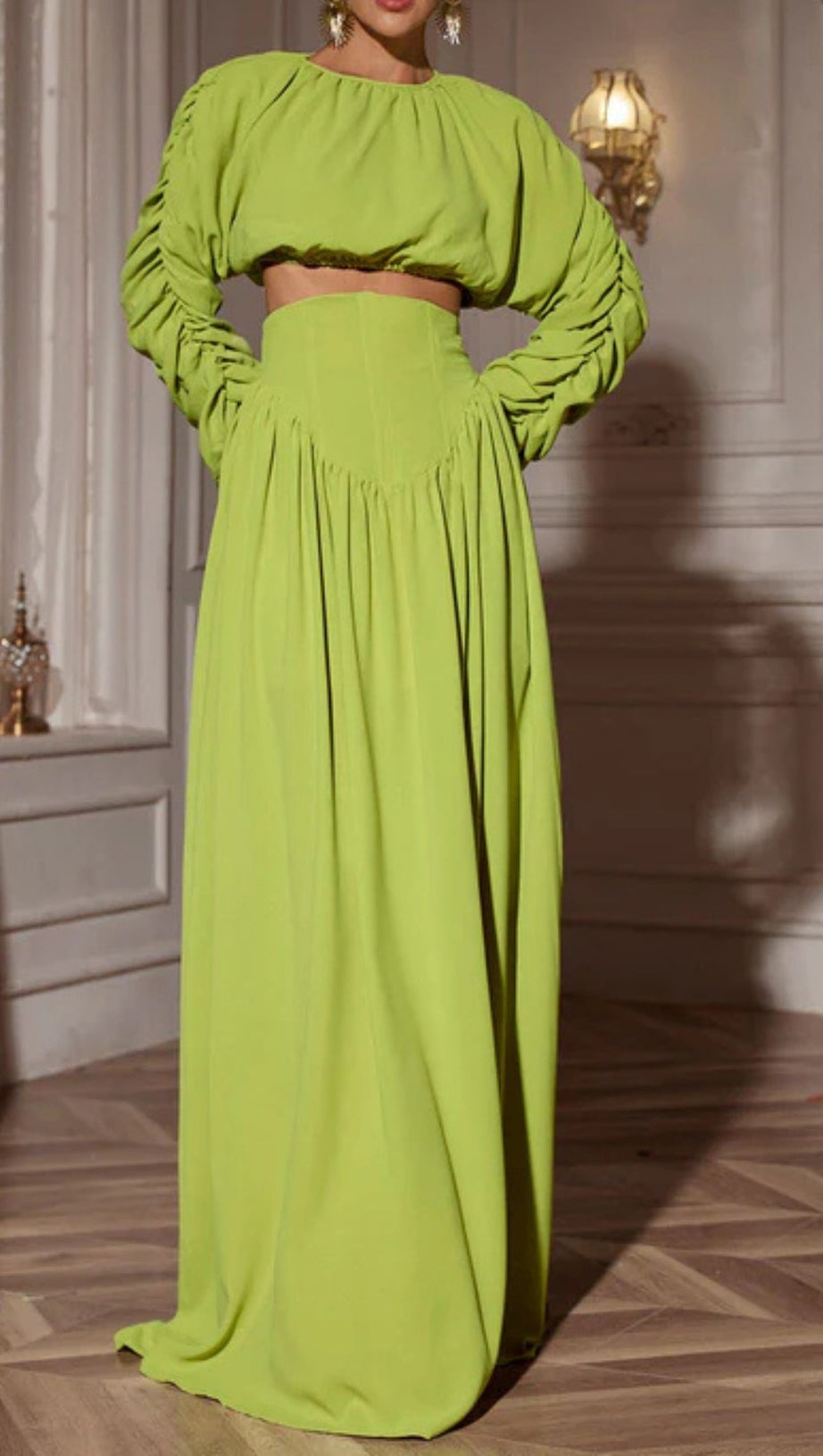 MOKGADI LANGÄRMELIGES RÜSCHE-ROCK-SET