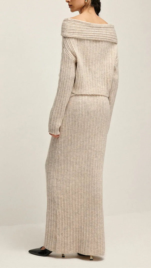 AIIZIE GEORGIA OFF-SHOULDER KNITTED SET - product image