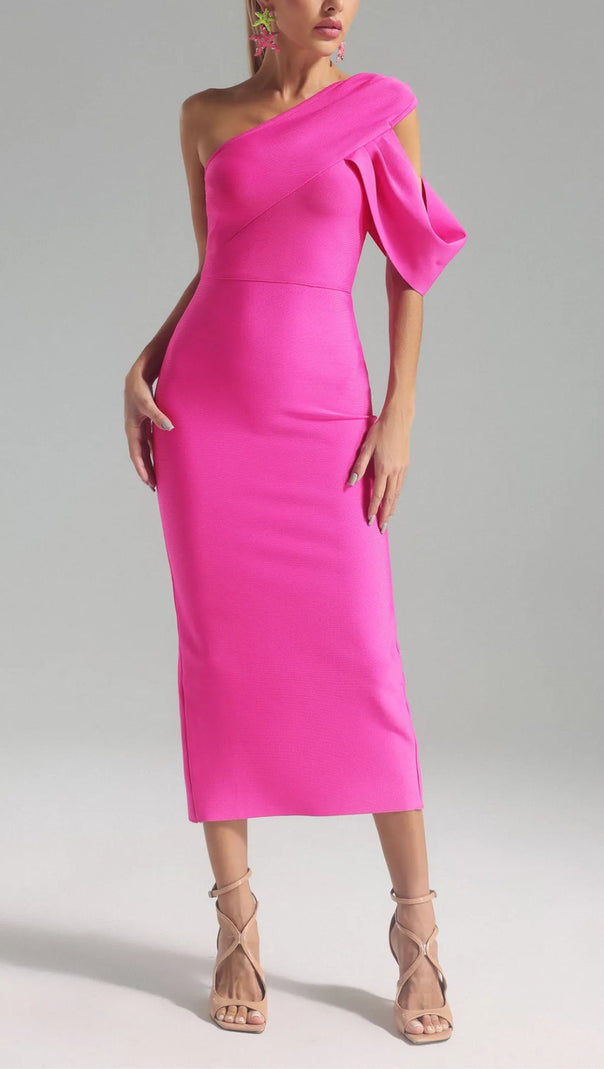 AIIZIE ALEXIS ONE SHOULDER BANDAGE DRESS - product image