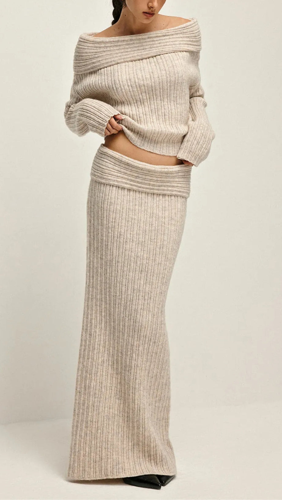 GEORGIA OFF-SHOULDER KNITTED SET