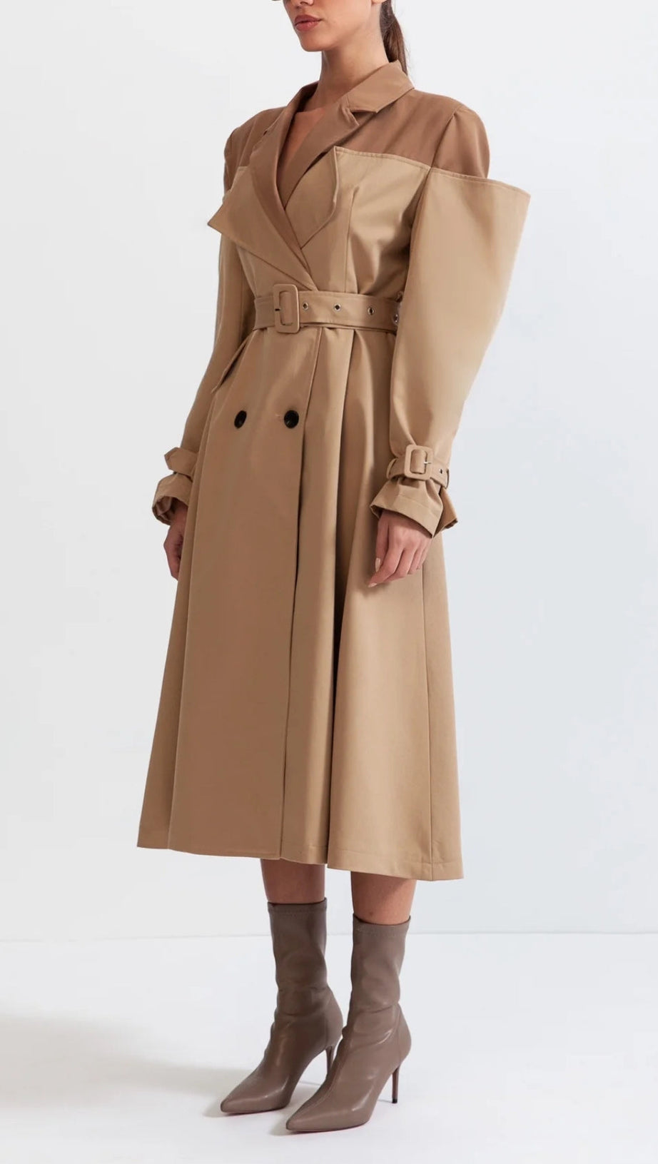 DOUBLE COMBINED TRENCH COAT