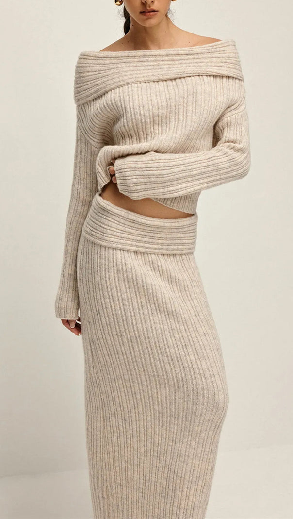 AIIZIE GEORGIA OFF-SHOULDER KNITTED SET - product image