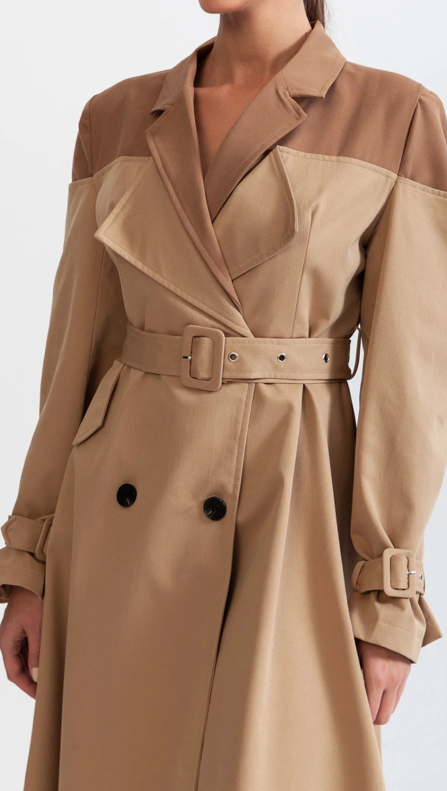 DOUBLE COMBINED TRENCH COAT
