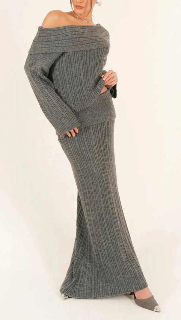 AIIZIE GEORGIA OFF-SHOULDER KNITTED SET - product image