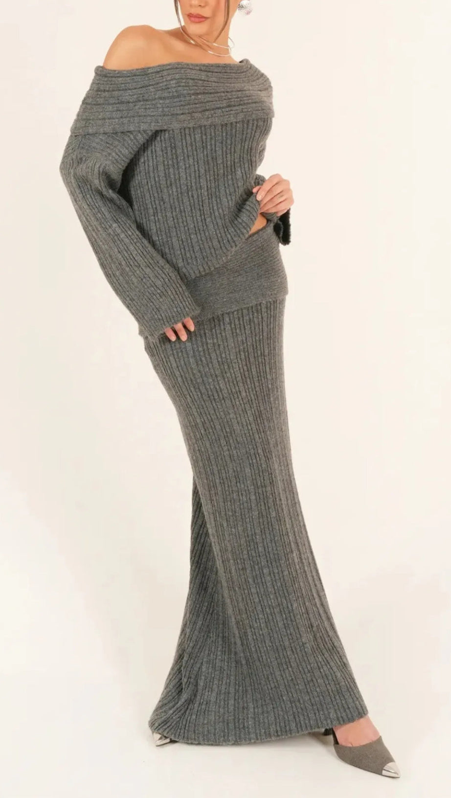 GEORGIA OFF-SHOULDER KNITTED SET
