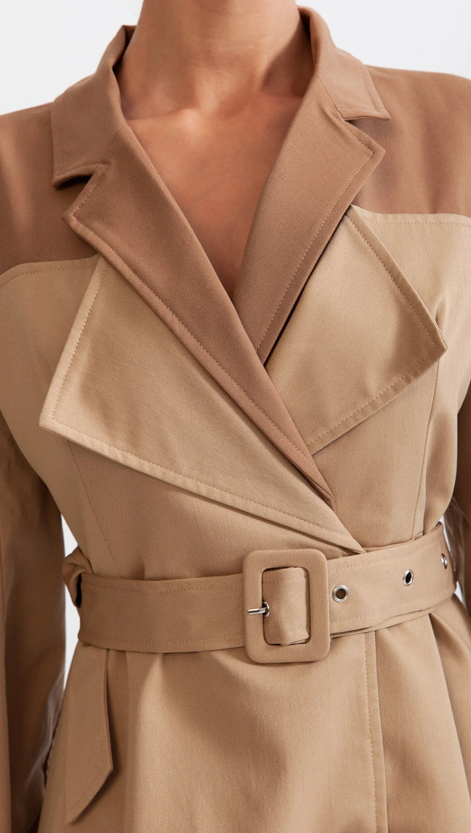 DOUBLE COMBINED TRENCH COAT