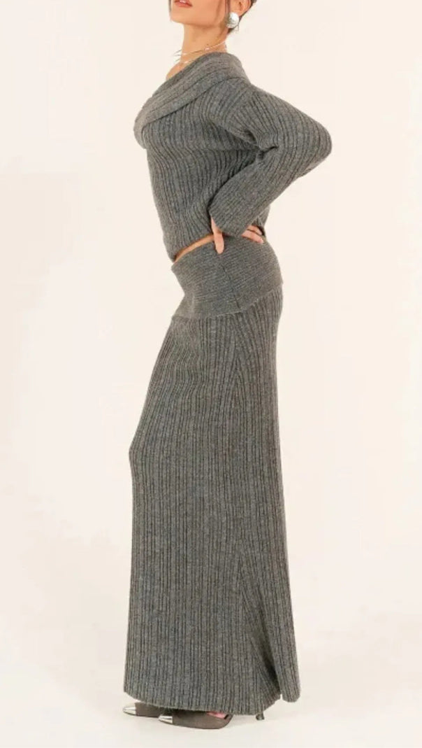 AIIZIE GEORGIA OFF-SHOULDER KNITTED SET - product image
