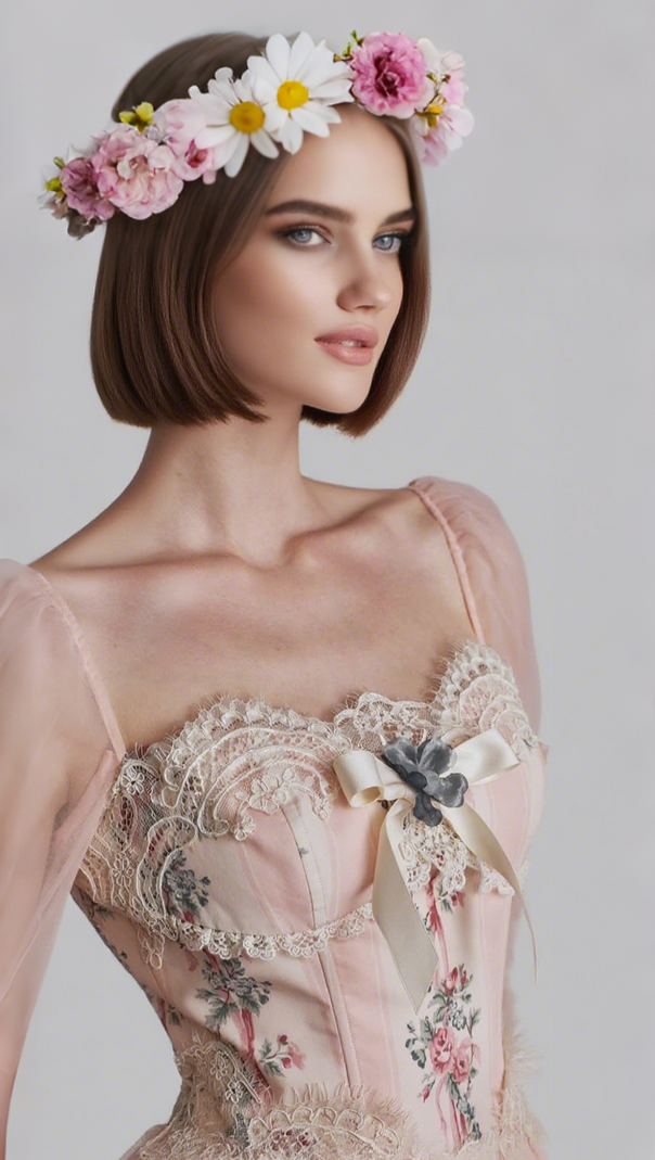 AIIZIE ANNALISE LONG SLEEVE CORSET DRESS - product image