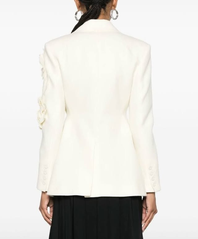 ELIZABETH WEISSER BLAZER MIT BLUMENAPPLIKATION