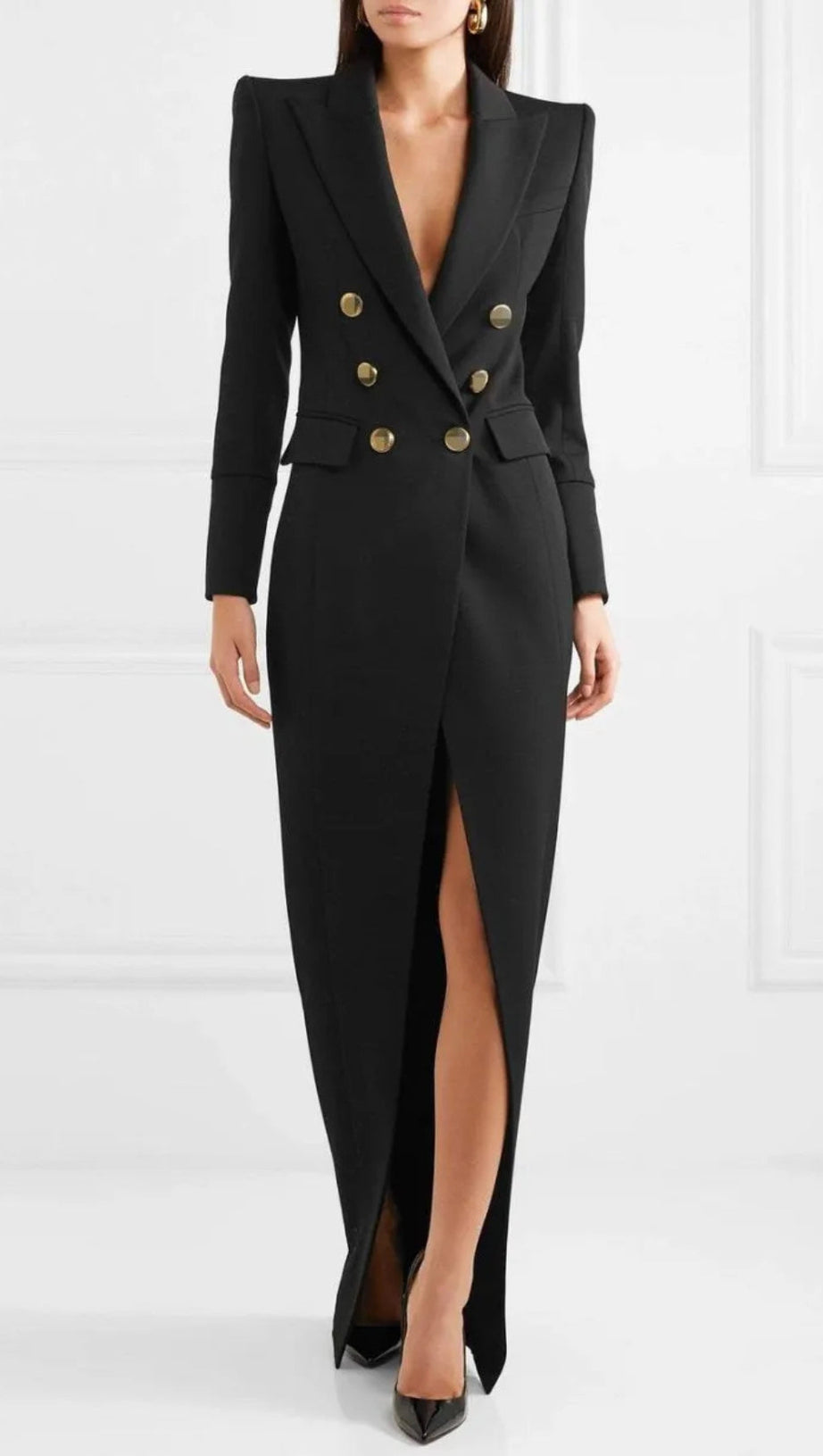 maxi blazer dress SIMONA TUXEDO MAXI BLAZER DRESS – AIIZIE