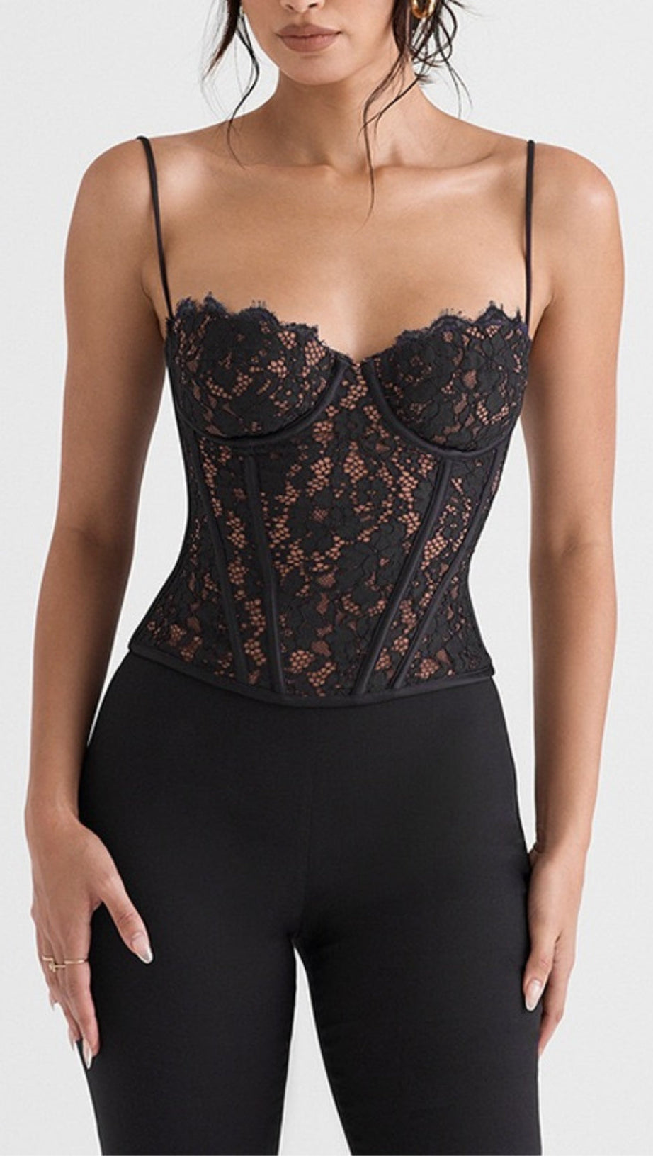 MILA LACE UNDERWIRED CORSET TOP