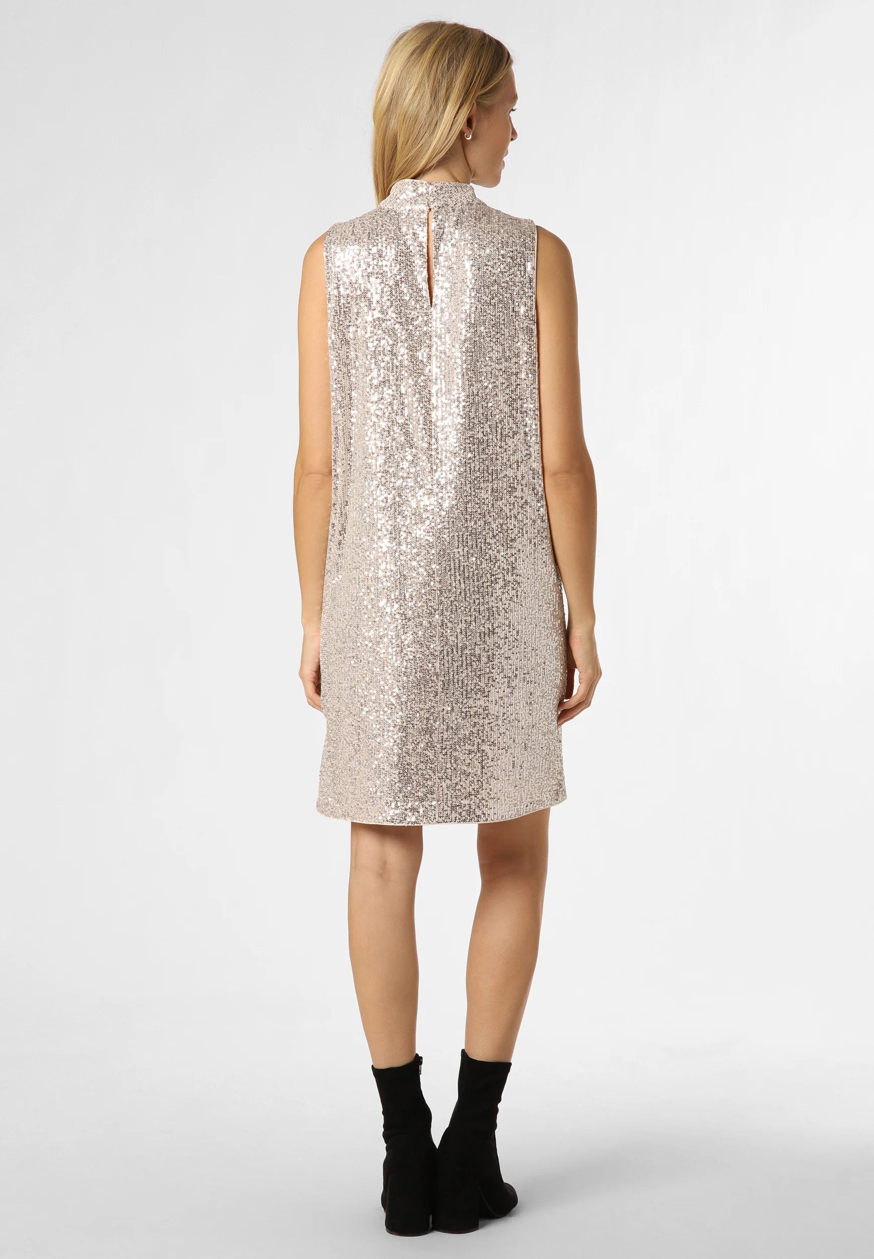 COCKTAIL MINI DRESS IN BEIGE