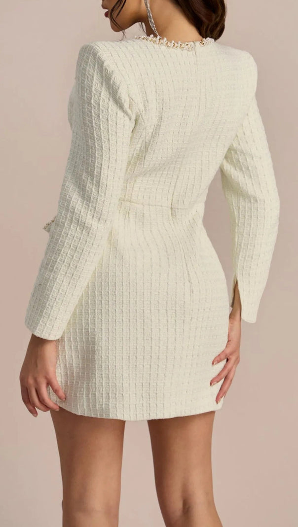 AIIZIE CAMILLA SQUARE NECK TWEED MINI DRESS - product image