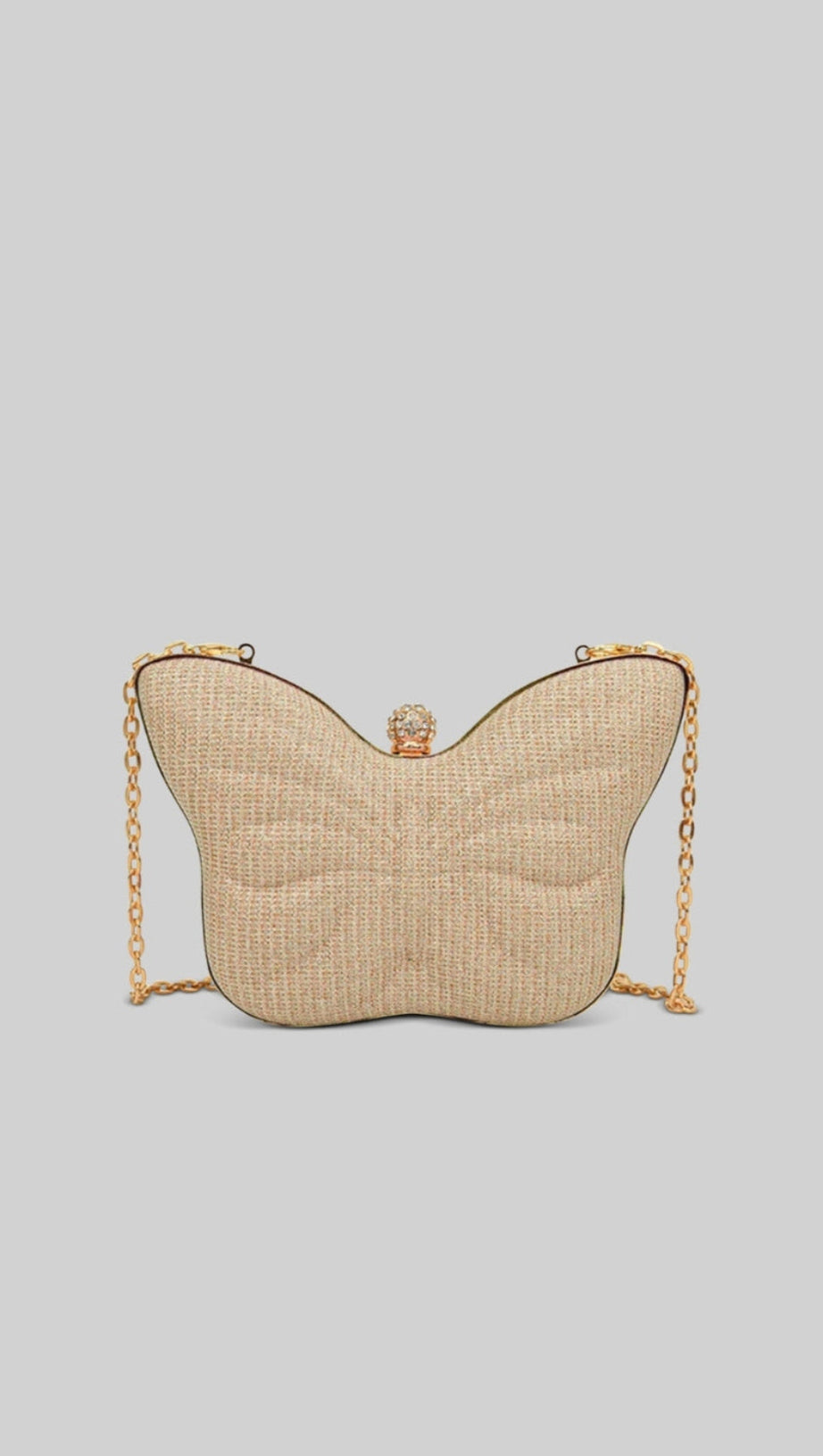 BUTTERFLY SPARKLY CLUTCH - GOLD