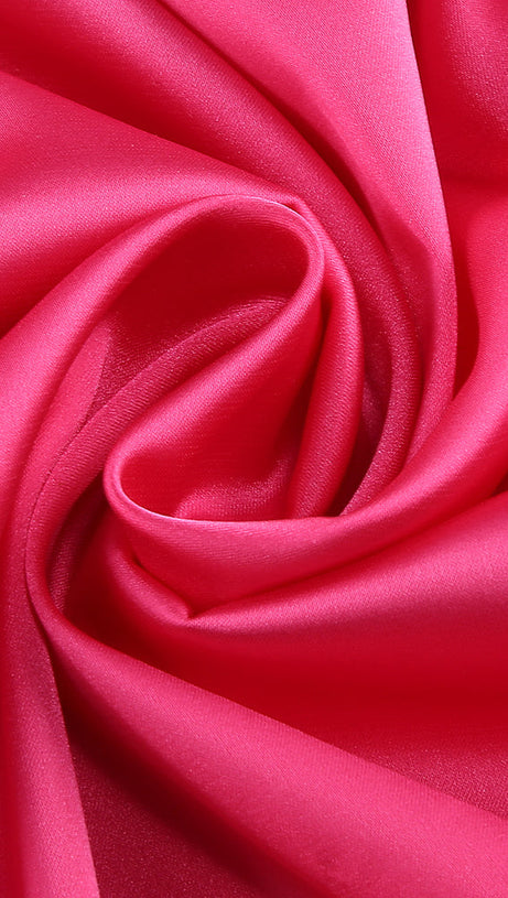 GISELLE RUCHED DRAPED BODYCON MAXI DRESS IN HOT PINK