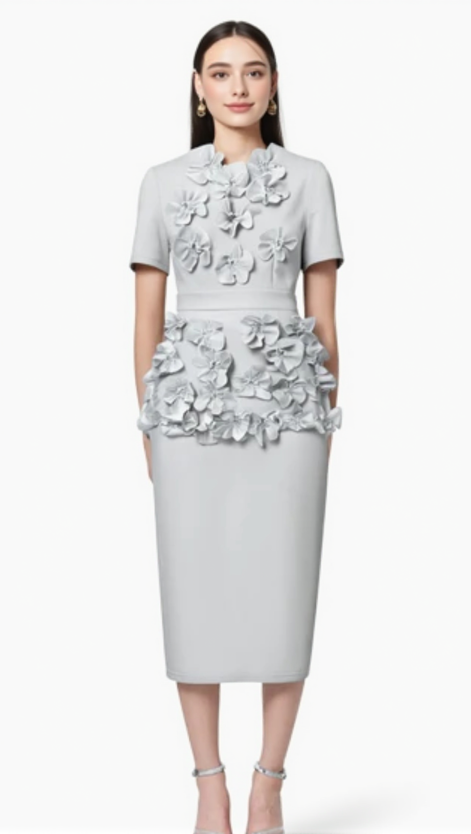 TRISTA FLOWER TWO-PIECE SET IN WHITE