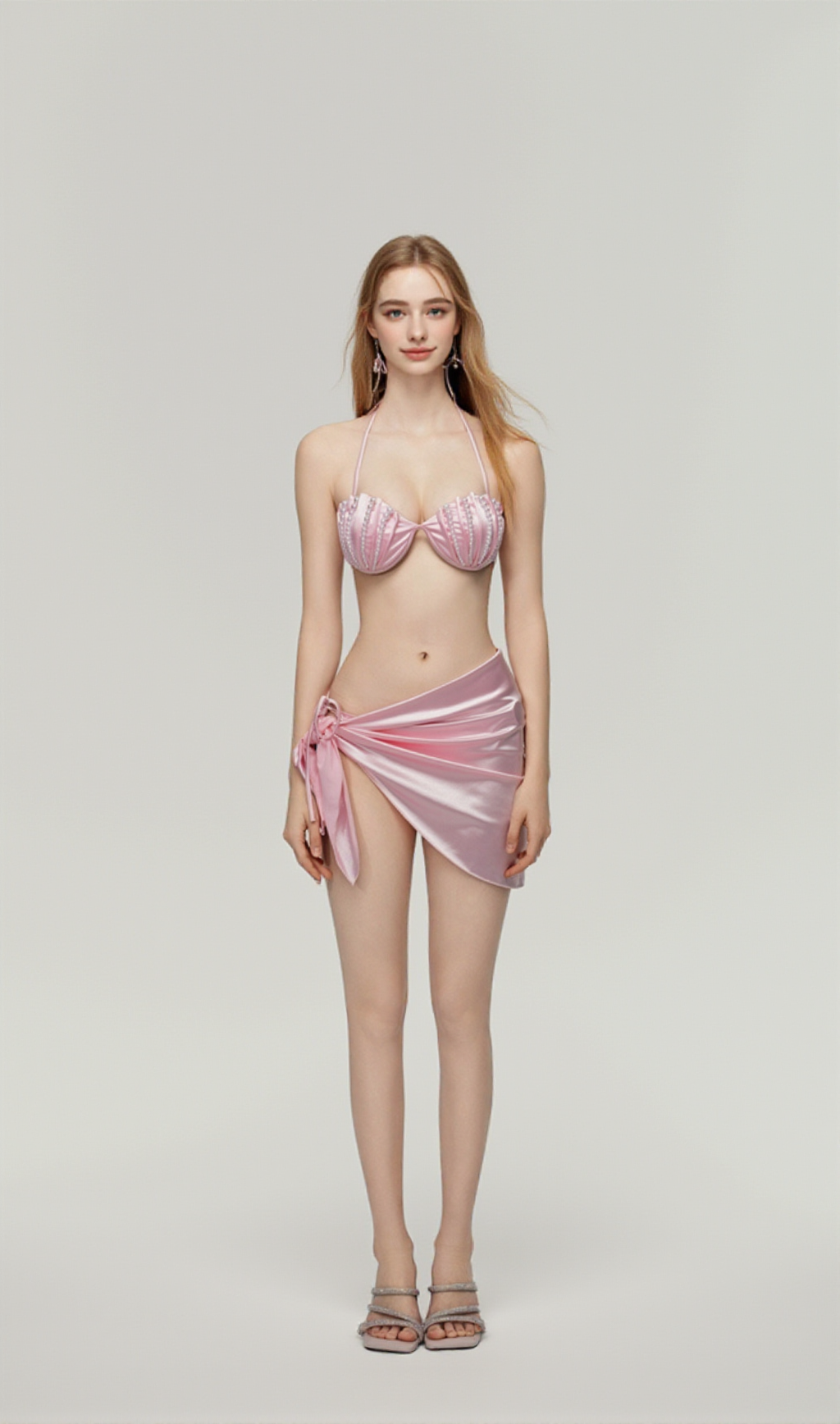 Darrah Pink Pearl Three-Piece Swimsuit