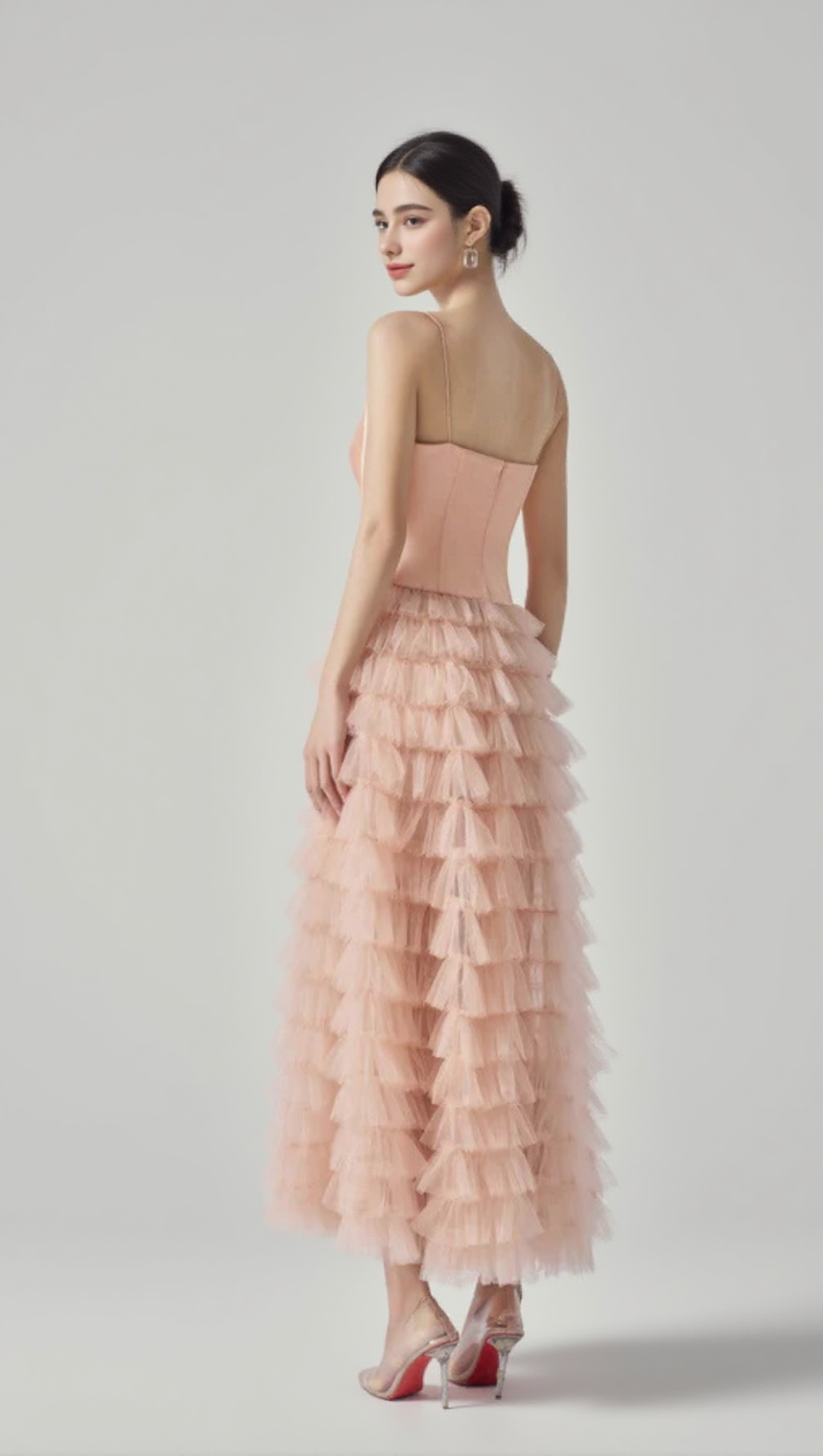 CLARA TAFFETA AND TULLE DRESS