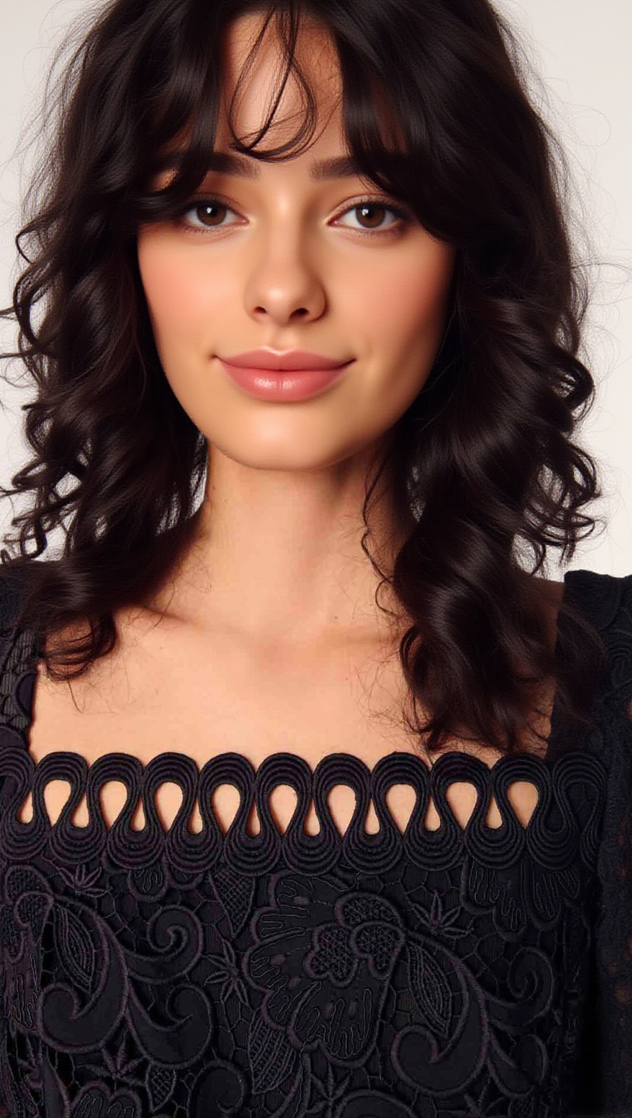 MINI ABITO IN PIZZO CAVO CON MOTIVO FLOREALE NERO