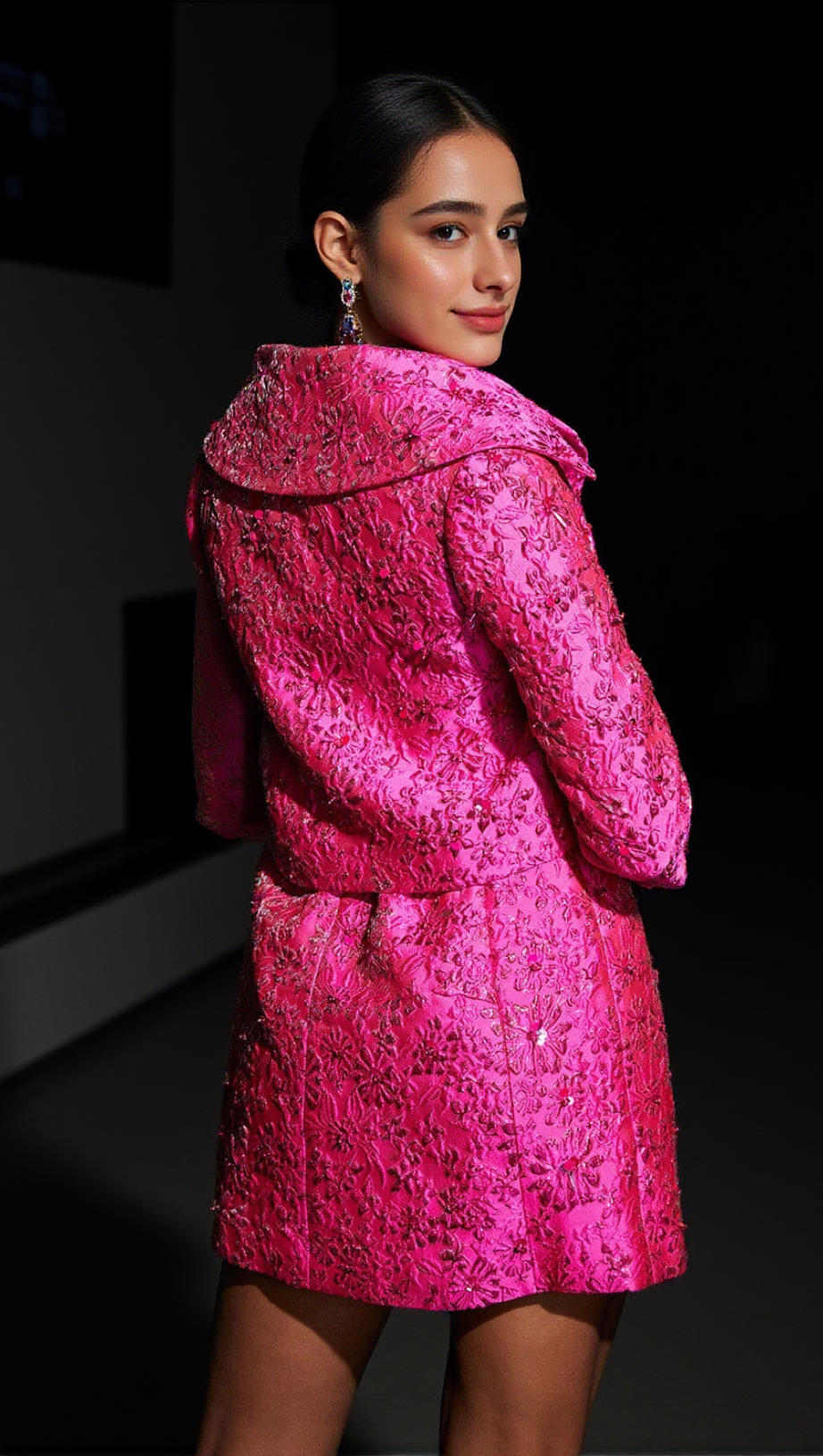 JACQUARD FLORAL BLAZER