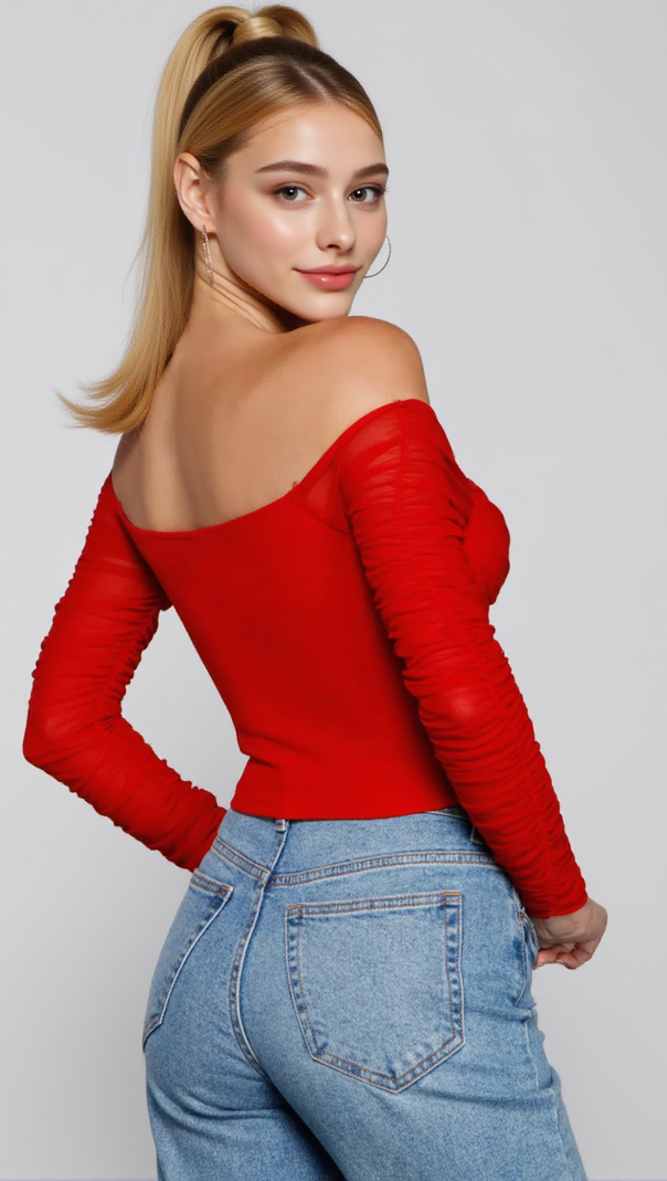 AIIZIE RUCHED MOMENT CROPPED BUSTIER - product image