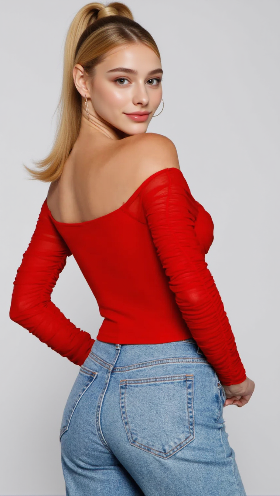 RUCHED MOMENT CROPPED BUSTIER