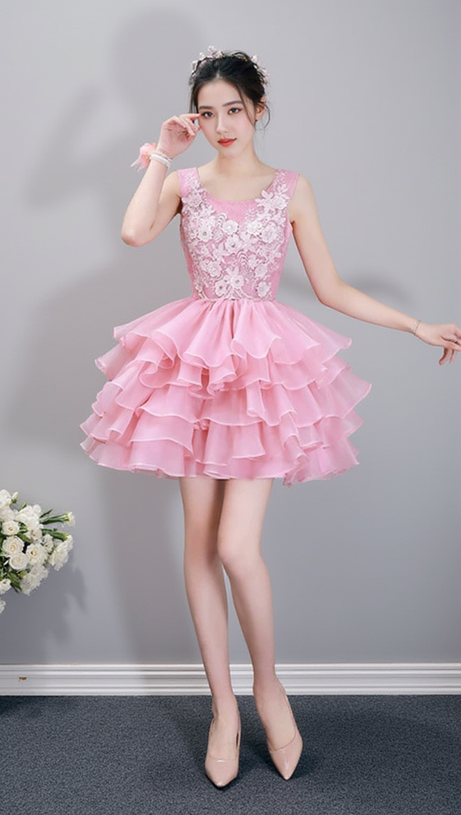 ANESKA MINIKLEID MIT BLUMENMUSTER