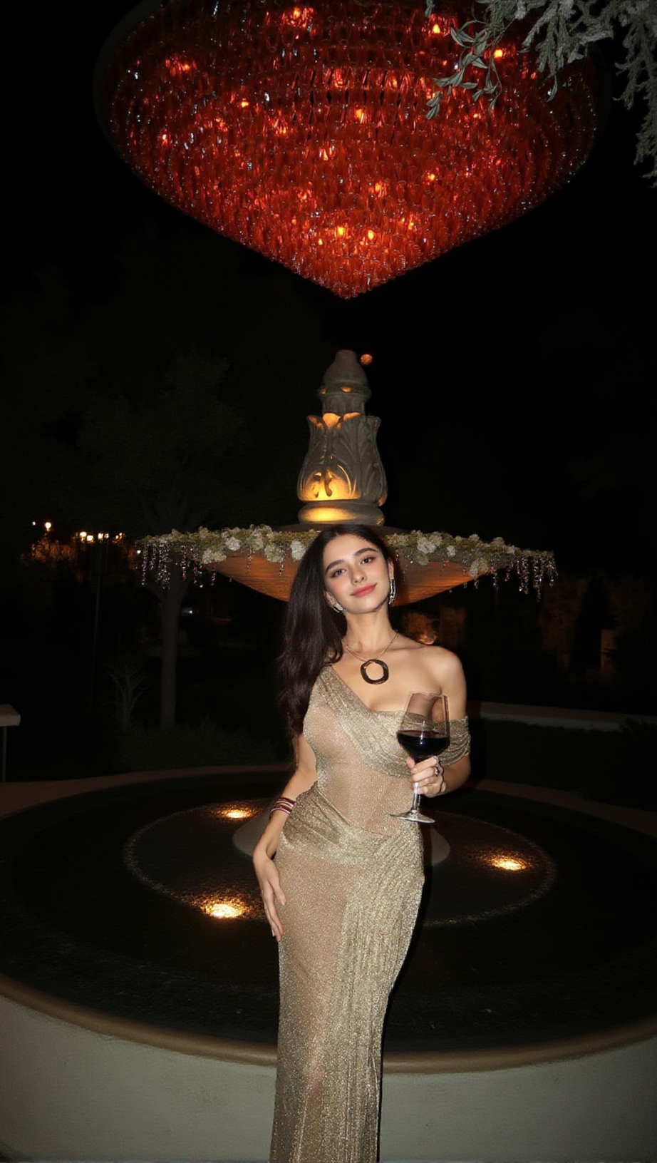 ONE-SHOULDER DRAPED BODYCON MAXI DRESS IN KHAKI