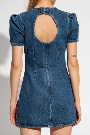 MINI ABITO CON PANNELLO IN PIZZO