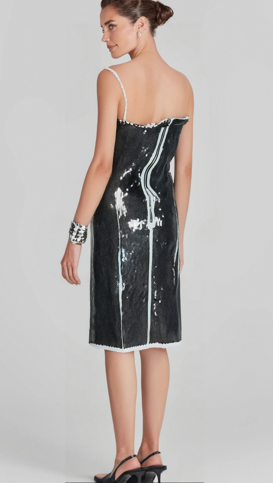 Mit Pailletten verziertes Bandeau-Minikleid von Gisèle 