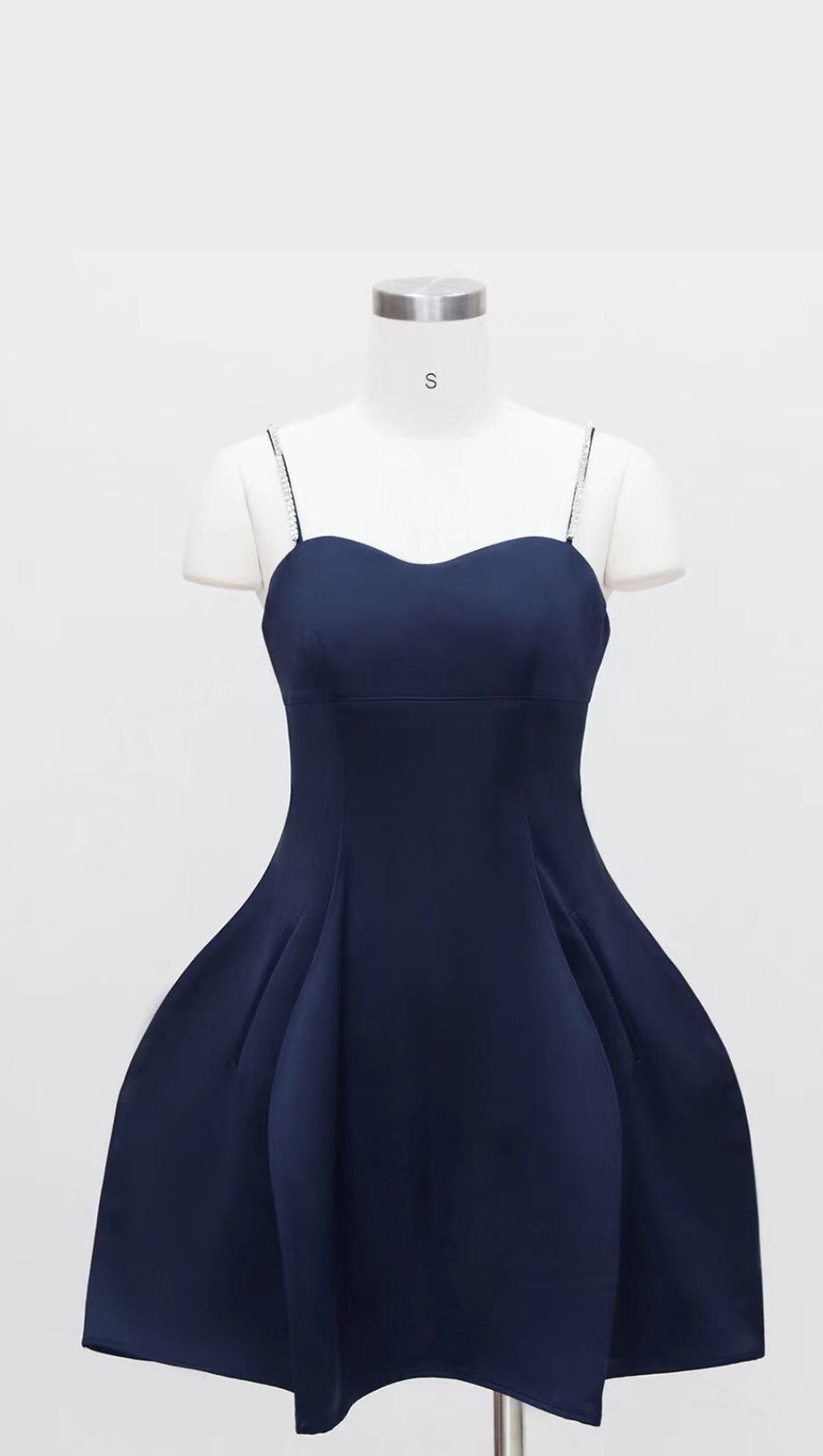 MINI ABITO PEPLUM CON STRASS 