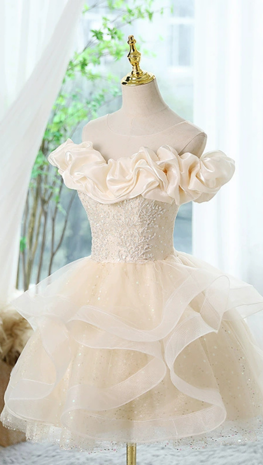 WHITE ANELA OFF SHOULDER SEQUIN MINI DRESS