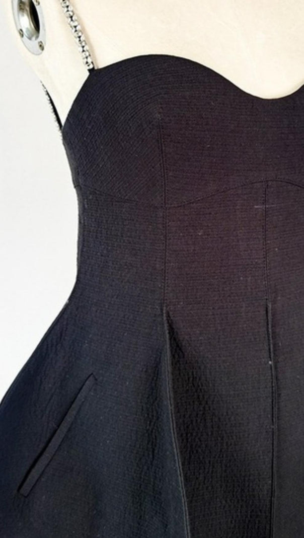 AIIZIE RHINESTONE PEPLUM MINI DRESS - product image