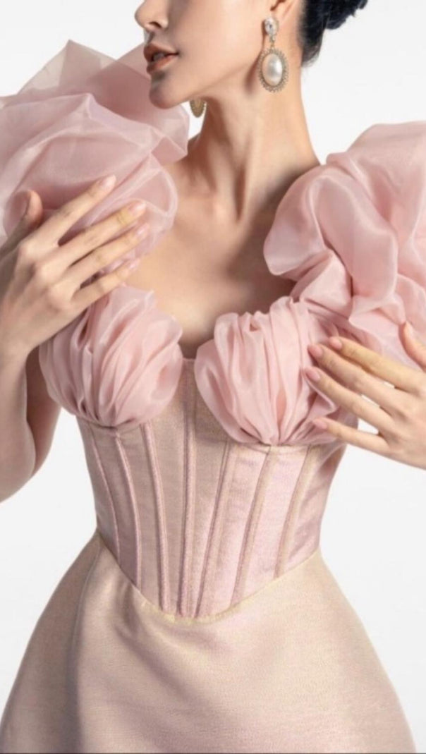 AIIZIE JULIE PINK CORSET MINI DRESS - product image