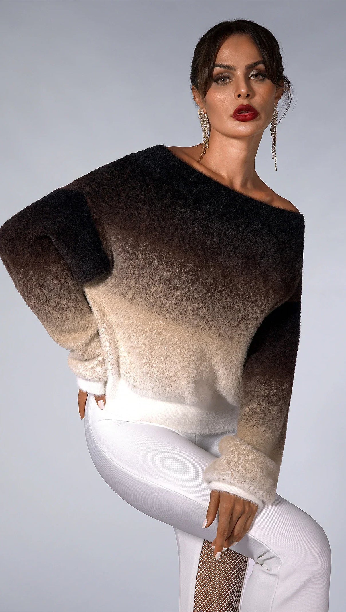 AIIZIE CAMIYAH GRADIENT KNIT SWEATER - product image