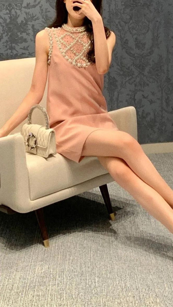 AIIZIE ALBERTINE PEARL-EMBELLISHED MINI DRESS - product image