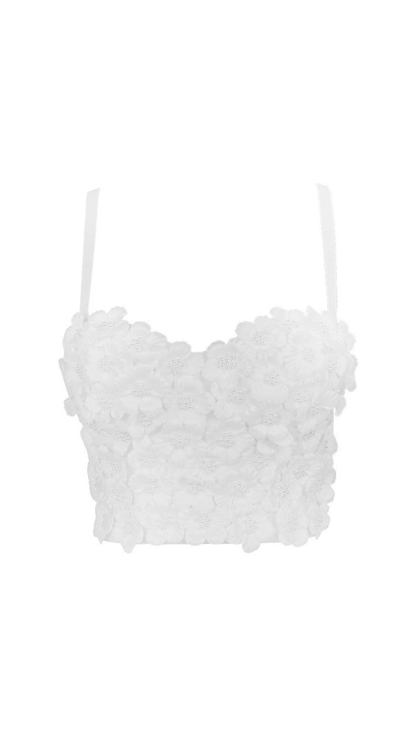 AIIZIE PINK FLOWER CRYSTAL TOP - product image