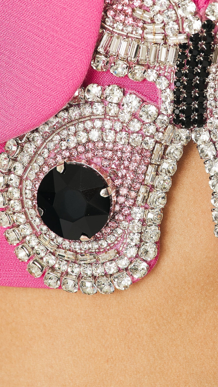 EMBELLISHED BUTTERFLY CROPPED BLAZER IN PINK