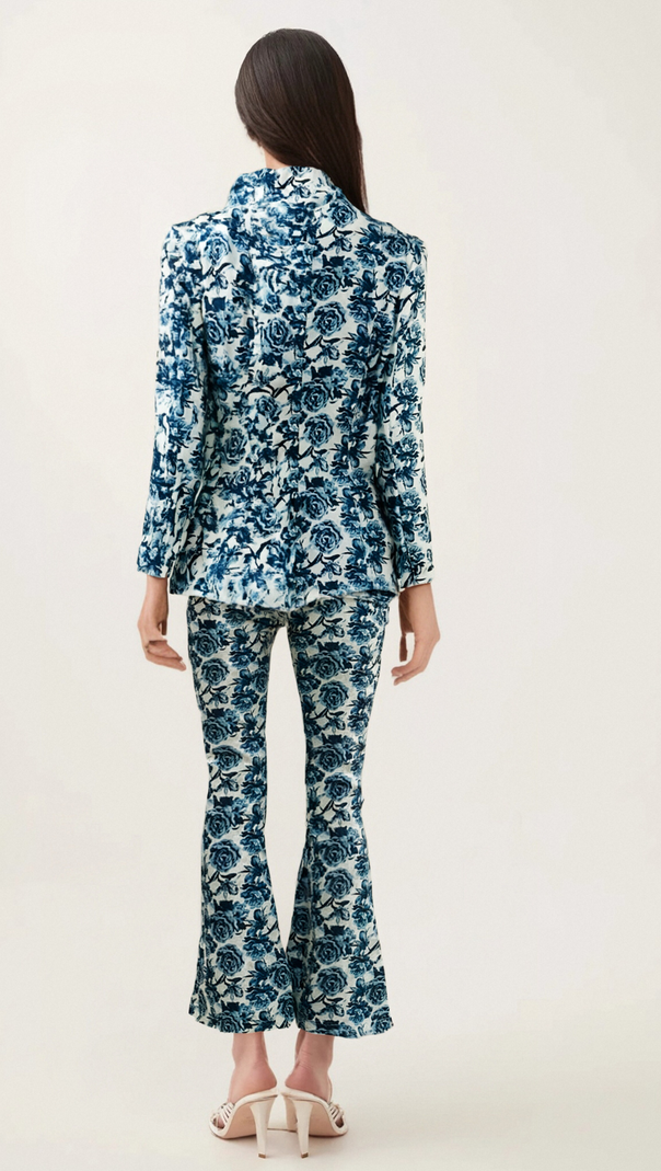 AIIZIE MORGANE FLORAL-PRINT JACKET & TROUSERS MATCHING SET - product image
